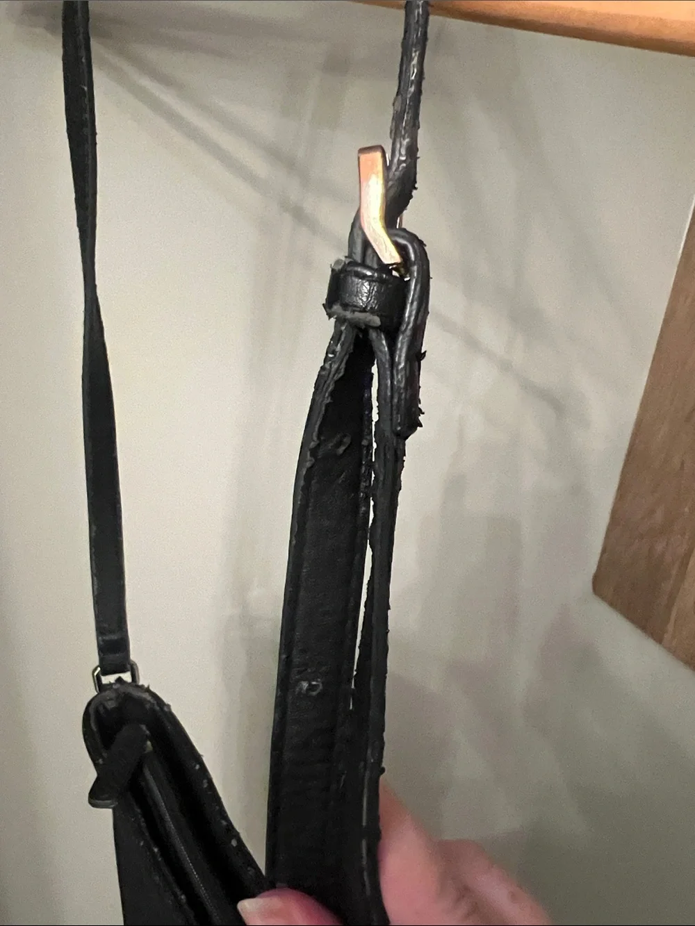 Black Fringe Crossbody Bag with Adjustable Strap